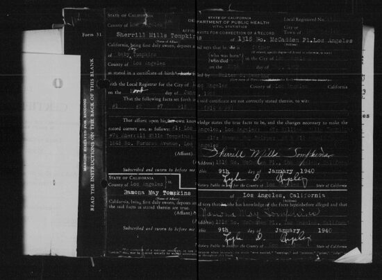 Corrected Birth Certificate